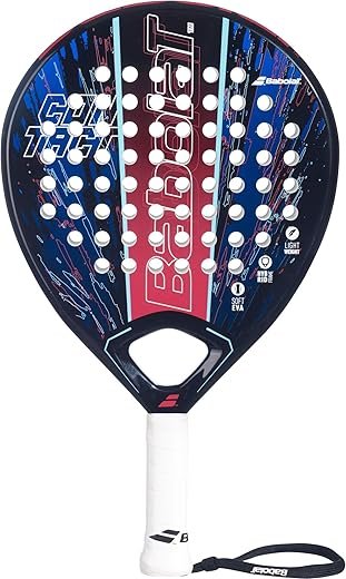 Babolat Contact Easy-to-Play Padel Racket, Blue/Navy/Red