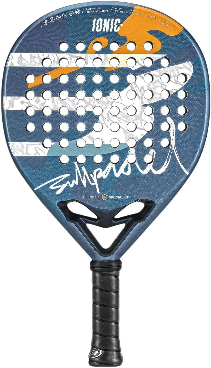 BULLPADEL Padel Racket Ionic Control 2025 | Professional Round Shape Pala Padel | Glaphite & MultiEva Core | XForce Technology & CarbonTube Frame | Superior Control & Precision for Advanced Players