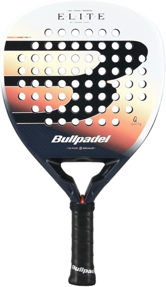 BULLPADEL Padel Racket Elite Woman 2026 | Gemma Triay Pala Padel for Control, Power & Elegance | Elite Core Stability, Fibrix Face & Air React Channel | Hybrid Shape, 3D Grain Spin Vibradrive Comfort