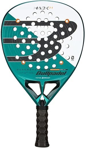 BULLPADEL Padel Racket HACK 04 2025 Paquito Navarro | Professional Diamond Shape Pala Padel | TriCarbon 3D & MultiEva Core | Total Channel Aerodynamics & TriCore Stability| Power & Control Smart Holes